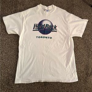Single Stitch Vintage 1989 Hard Rock Cafe Shirt Toronto Sky Dome White Purple L